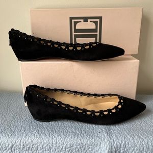 Ivan’s Trump black suede flats. Women’s size 8